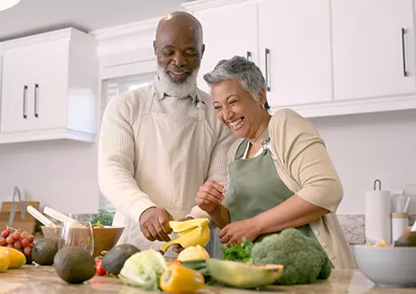 Older couple in the kitchen